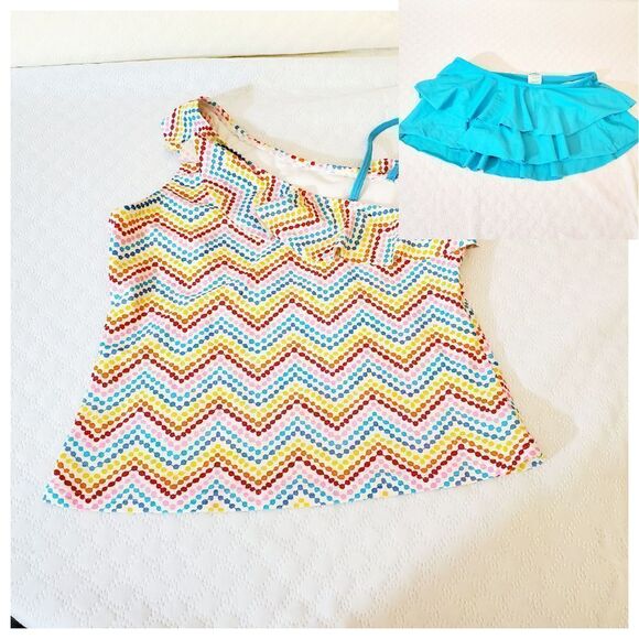 Land's End 2 Piece Girl's Tankini Size 16 - Picture 1 of 8